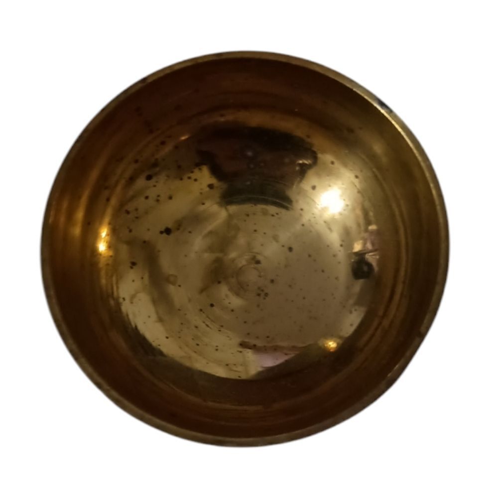 Vintage Brass Ginger Jar Urn Vase Painted Silver Dragonfly Lotus Flowers Patina. - Picture 3 of 16